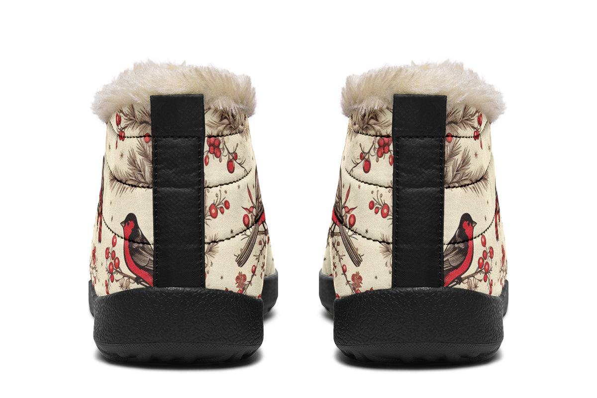 Christmas Birds Winter Shoes - Offbeat Sweetie