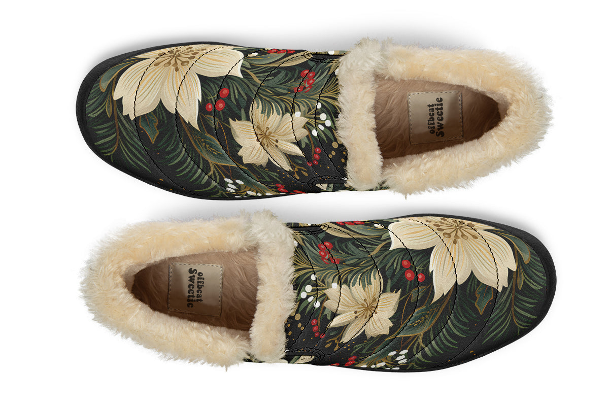 Christmas Flora Winter Shoes - Offbeat Sweetie