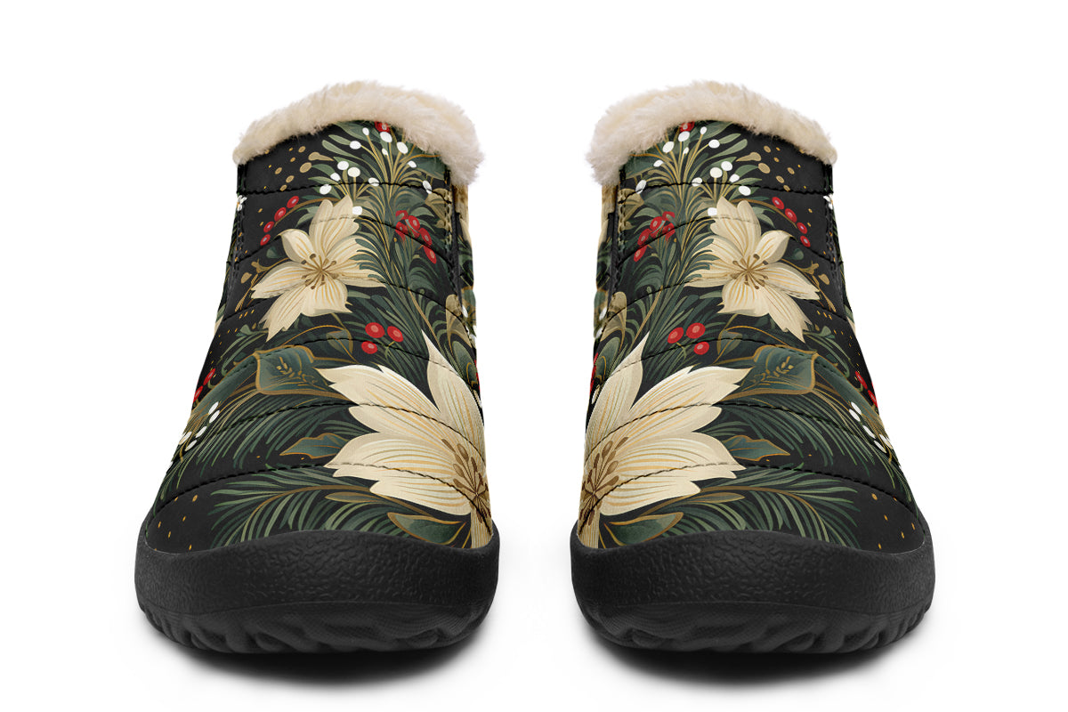 Christmas Flora Winter Shoes - Offbeat Sweetie