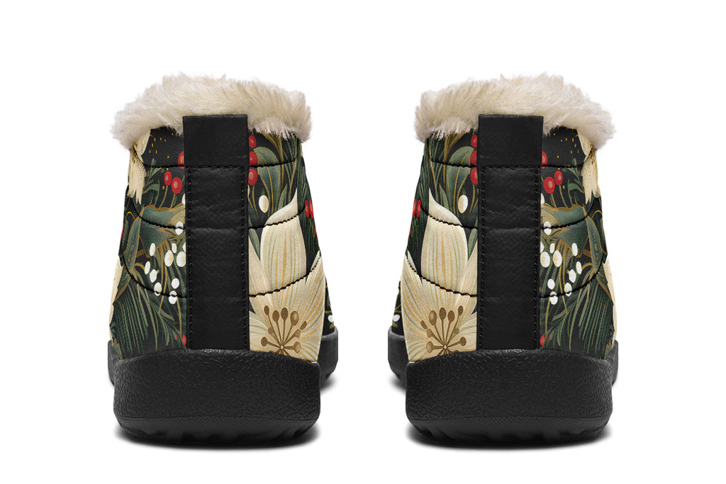 Christmas Flora Winter Shoes - Offbeat Sweetie
