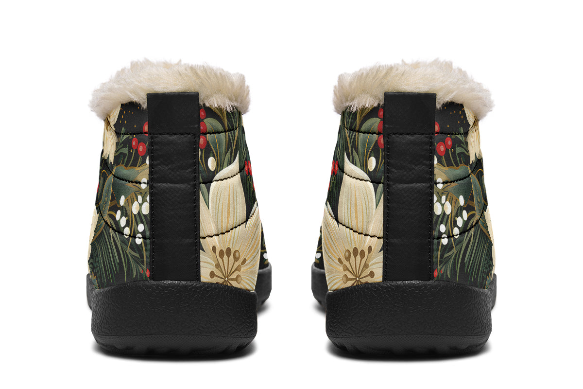 Christmas Flora Winter Shoes - Offbeat Sweetie