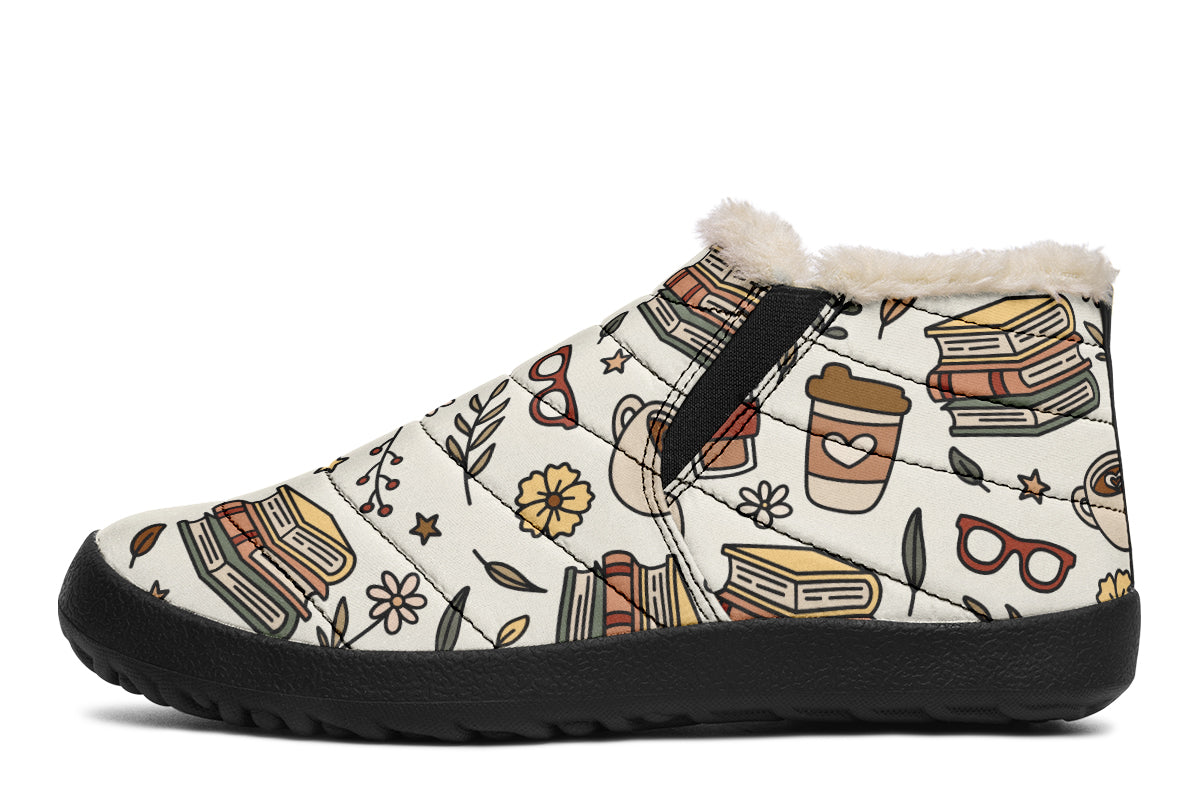 Coffee And Books Winter Shoes