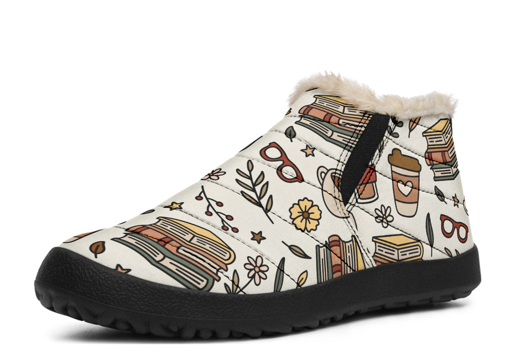 Coffee And Books Winter Shoes