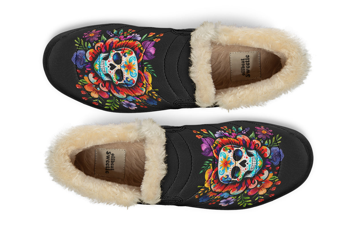 Day of the Dead Winter Shoes - Offbeat Sweetie