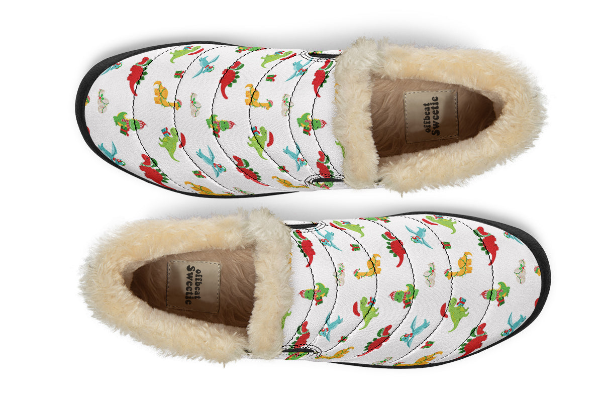 Dino Christmas Winter Shoes - Offbeat Sweetie