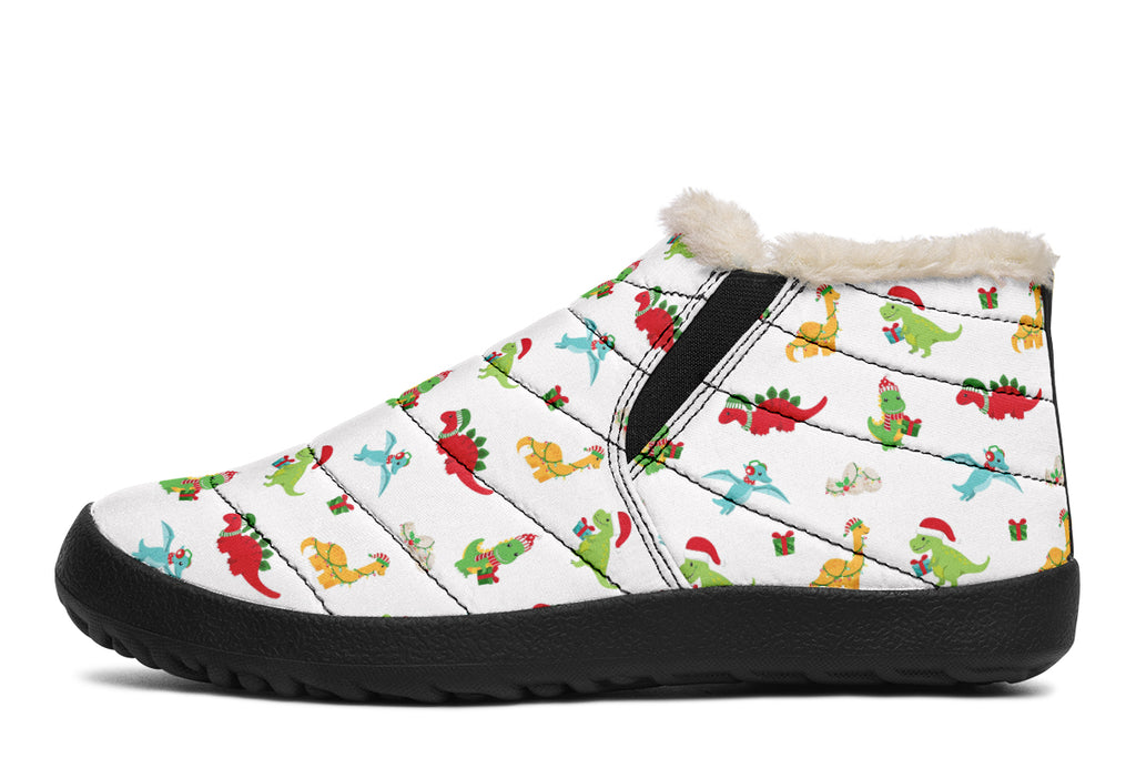 Dino Christmas Winter Shoes - Offbeat Sweetie