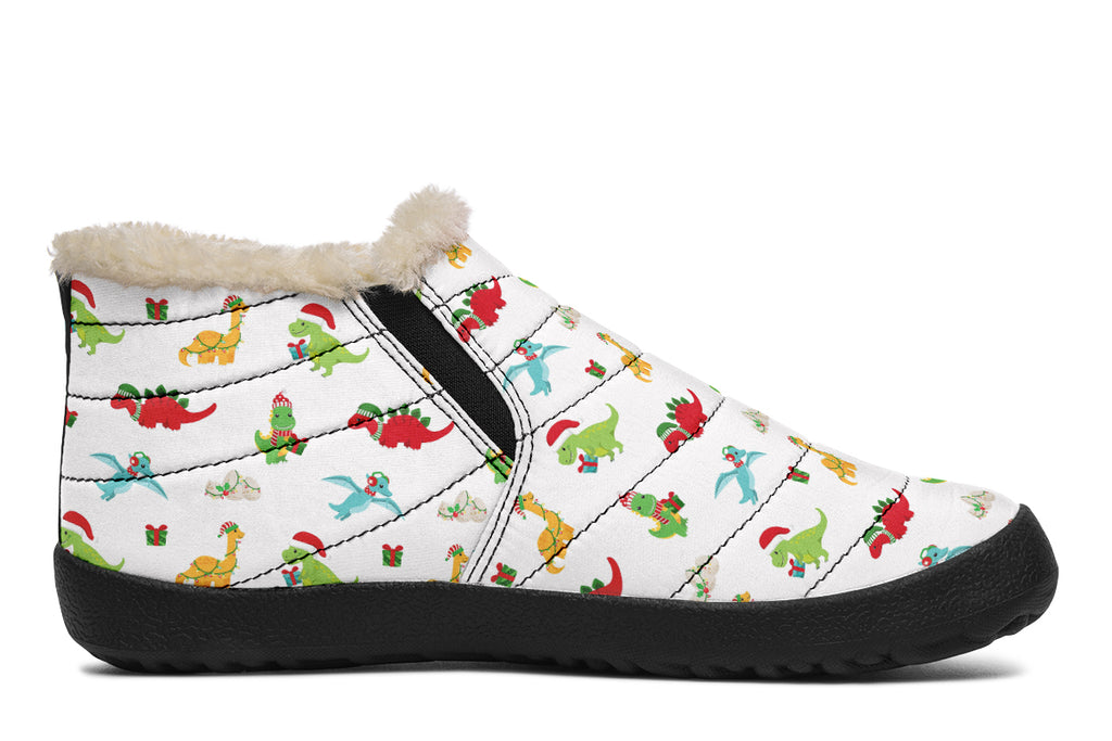 Dino Christmas Winter Shoes - Offbeat Sweetie