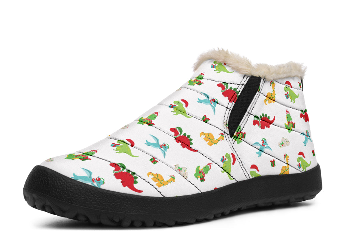 Dino Christmas Winter Shoes - Offbeat Sweetie