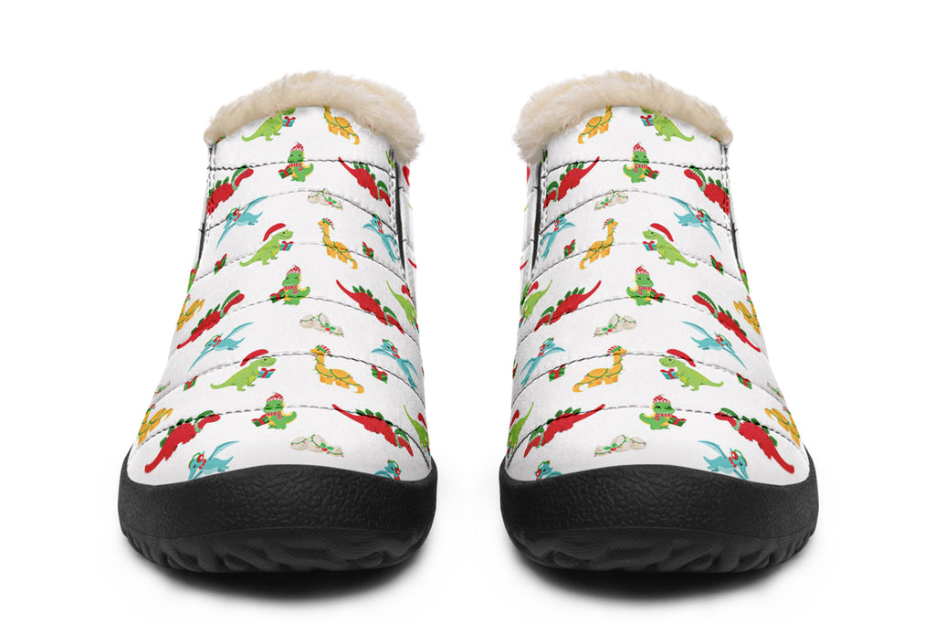 Dino Christmas Winter Shoes - Offbeat Sweetie