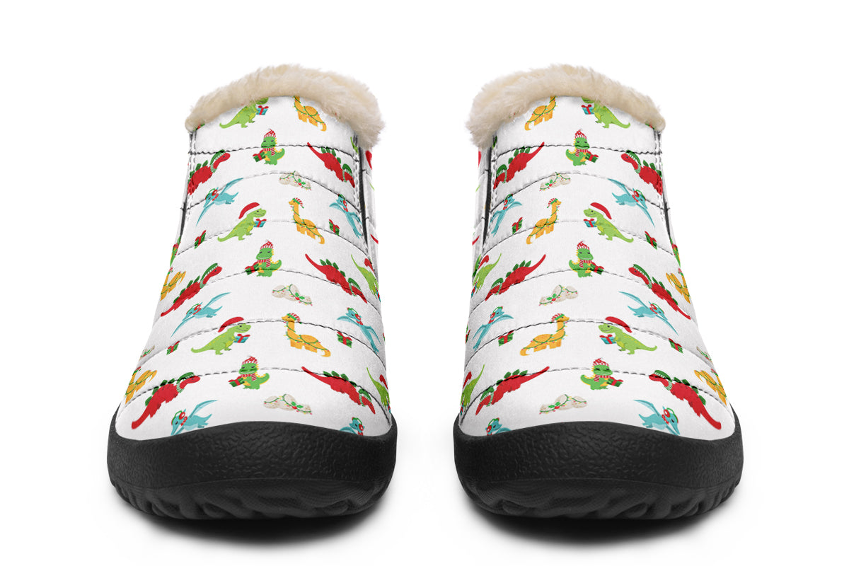 Dino Christmas Winter Shoes - Offbeat Sweetie