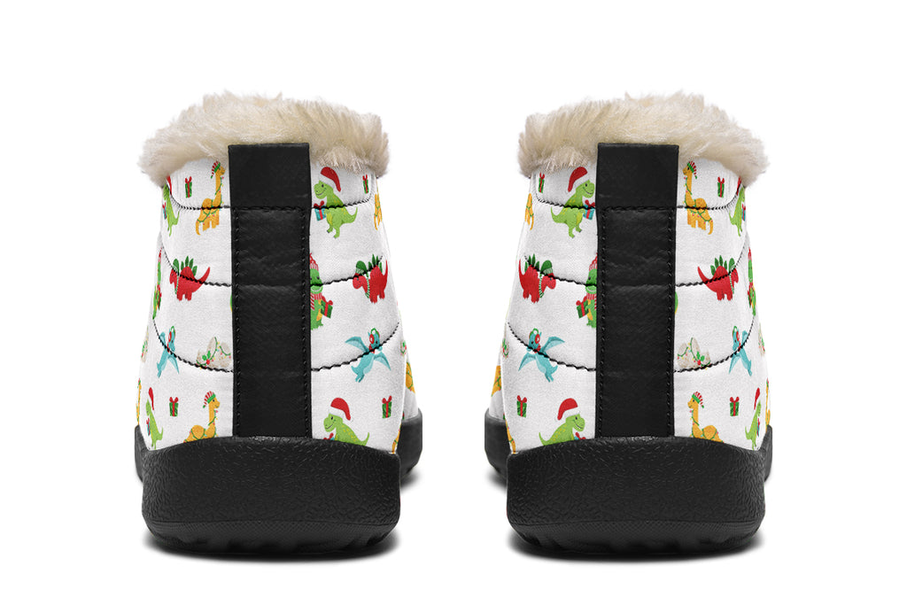Dino Christmas Winter Shoes - Offbeat Sweetie