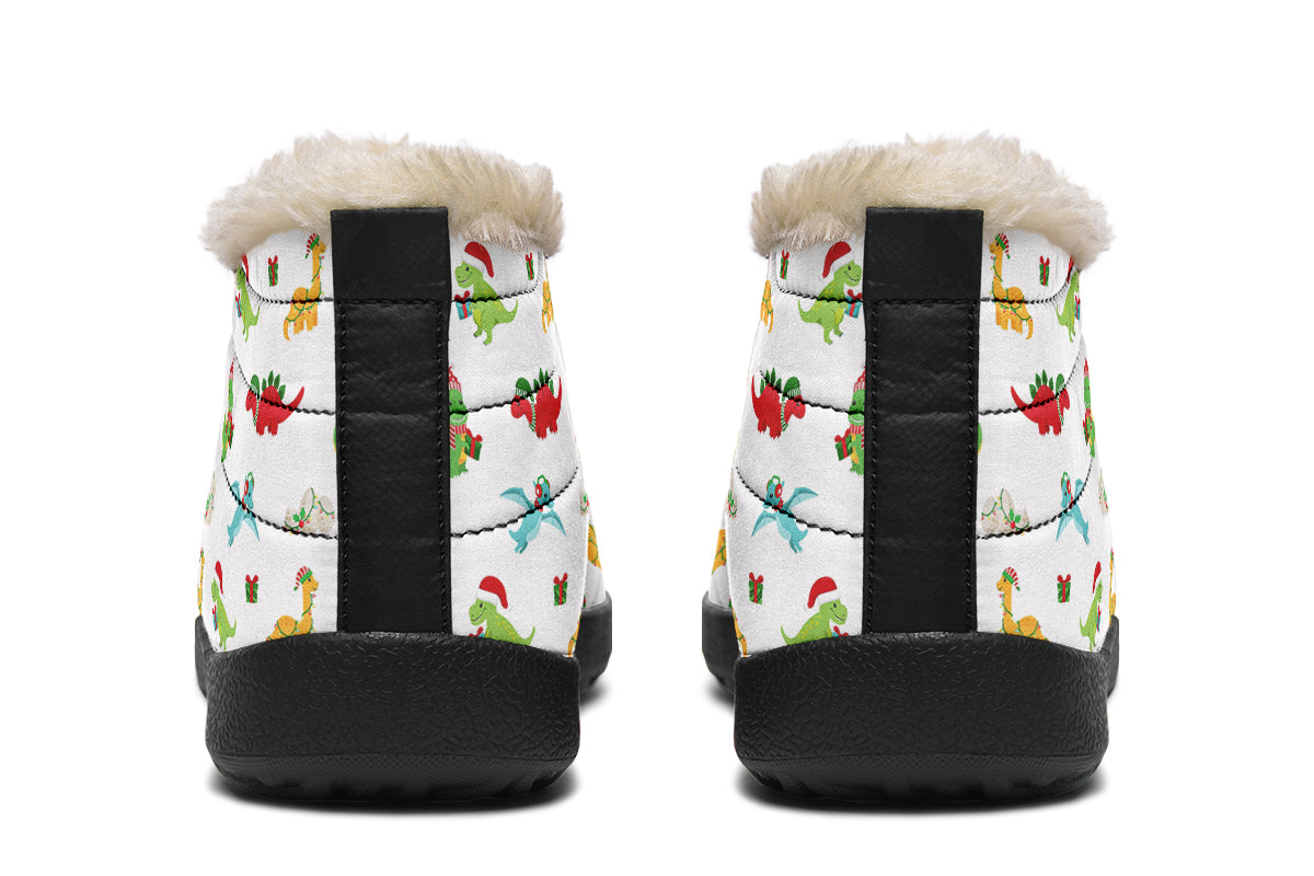 Dino Christmas Winter Shoes - Offbeat Sweetie