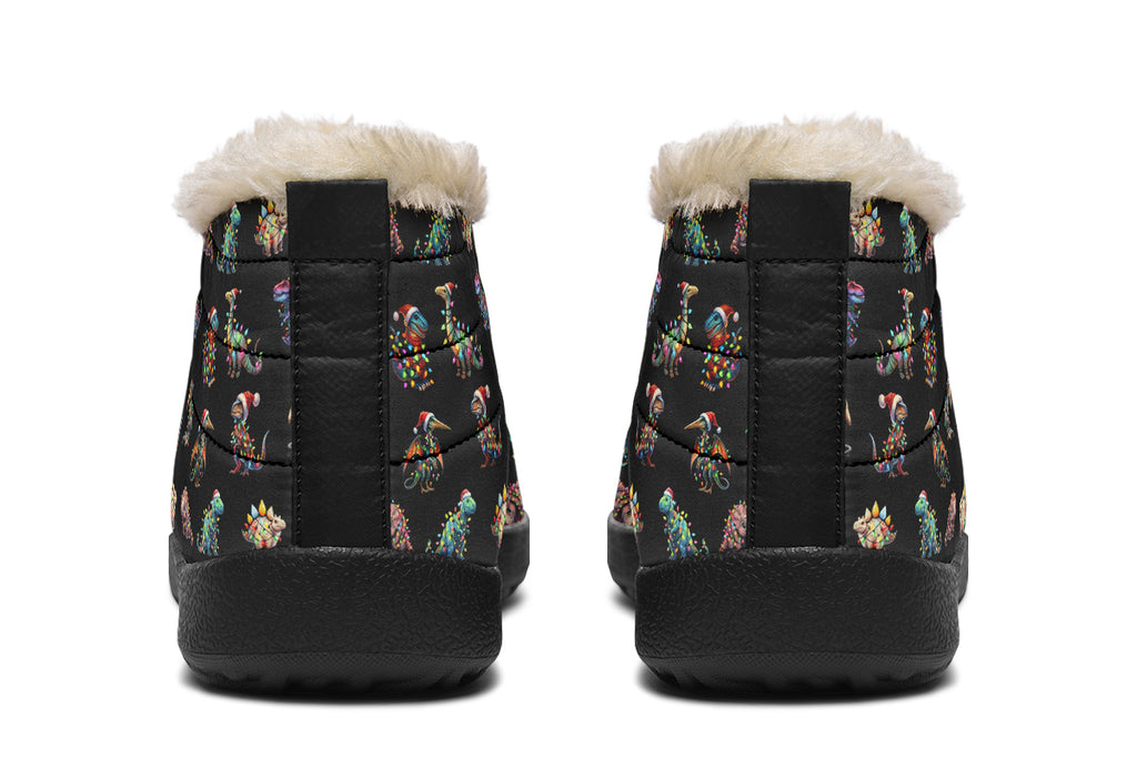 Dinos In Lights Winter Shoes - Offbeat Sweetie