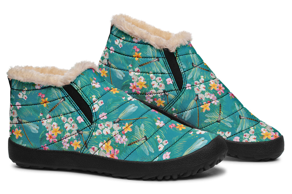 Dragonflies Winter Shoes - Offbeat Sweetie