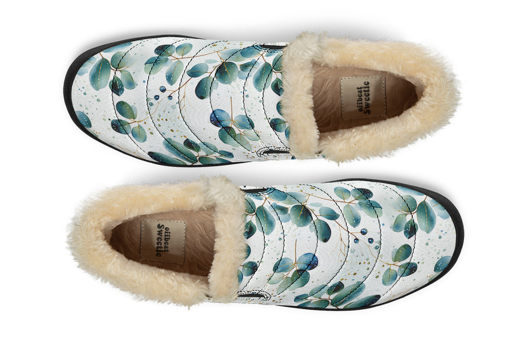 Eucalyptus Leaves Winter Shoes - Offbeat Sweetie