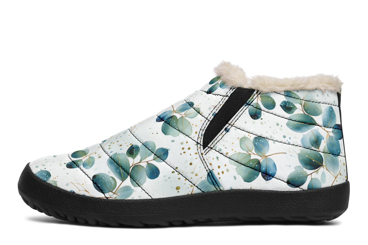 Eucalyptus Leaves Winter Shoes - Offbeat Sweetie