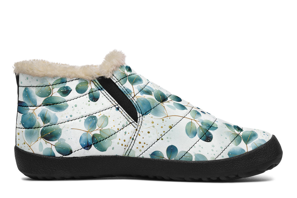 Eucalyptus Leaves Winter Shoes - Offbeat Sweetie