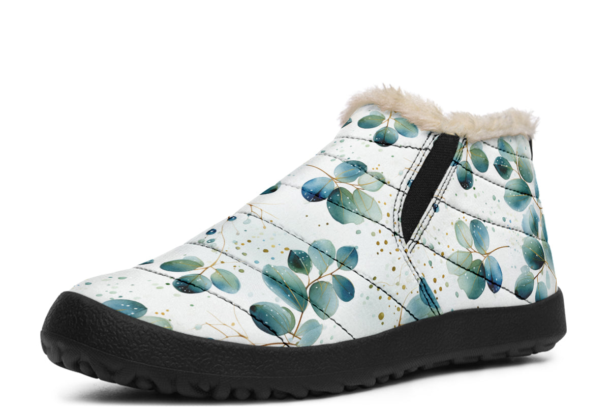 Eucalyptus Leaves Winter Shoes - Offbeat Sweetie