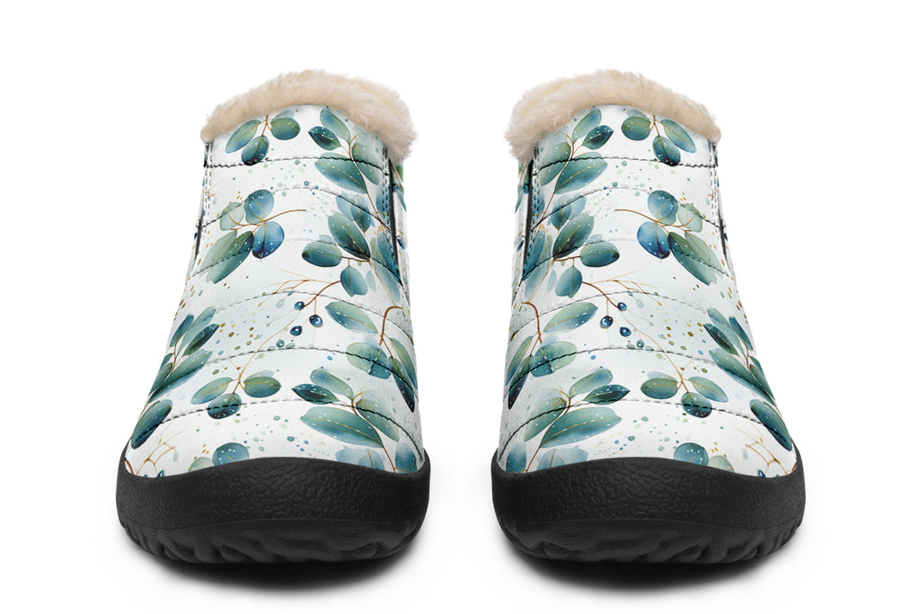 Eucalyptus Leaves Winter Shoes - Offbeat Sweetie