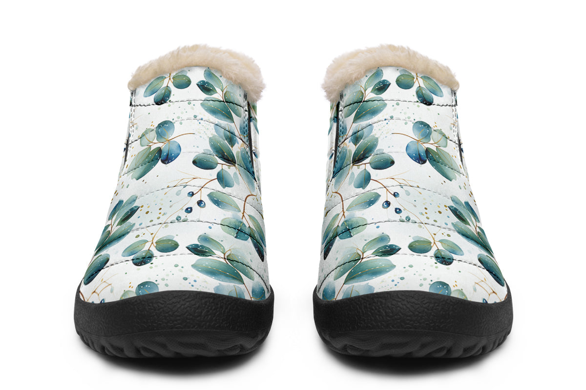 Eucalyptus Leaves Winter Shoes - Offbeat Sweetie