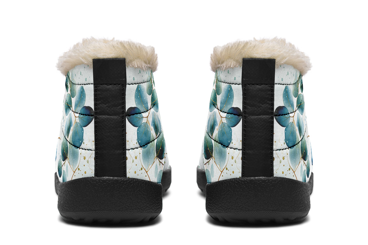 Eucalyptus Leaves Winter Shoes - Offbeat Sweetie