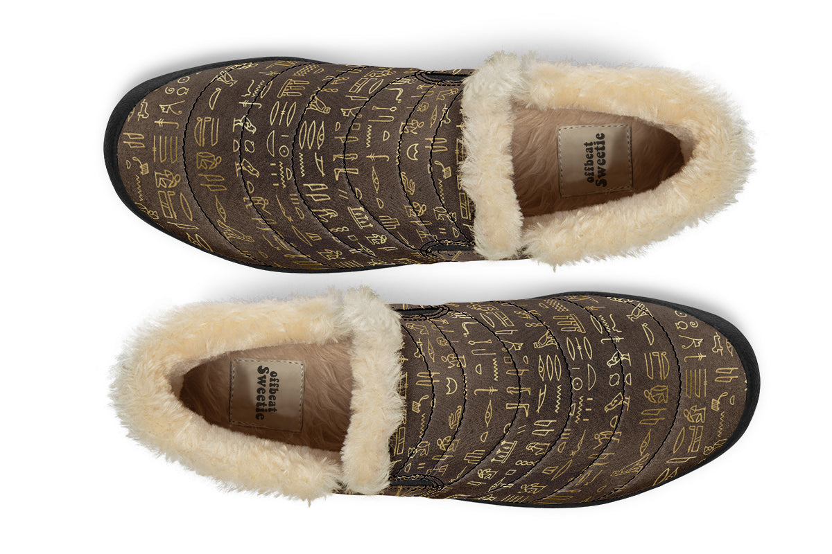 Hieroglyphics Winter Shoes - Offbeat Sweetie