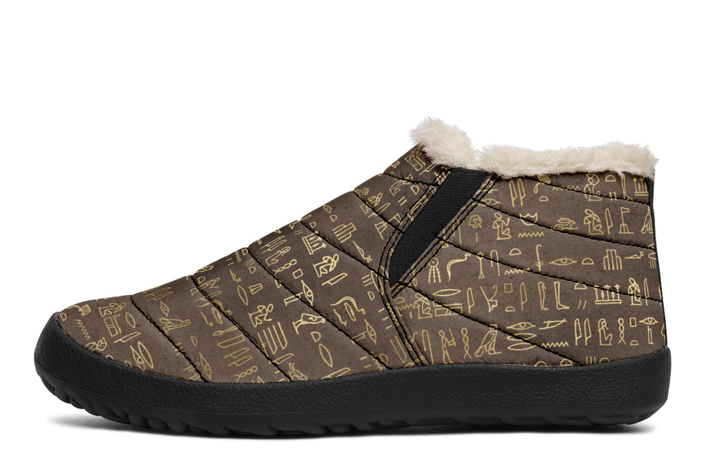 Hieroglyphics Winter Shoes - Offbeat Sweetie