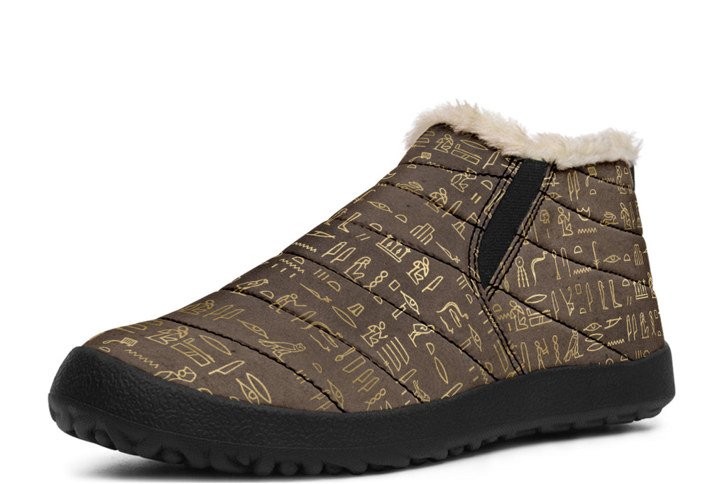 Hieroglyphics Winter Shoes - Offbeat Sweetie