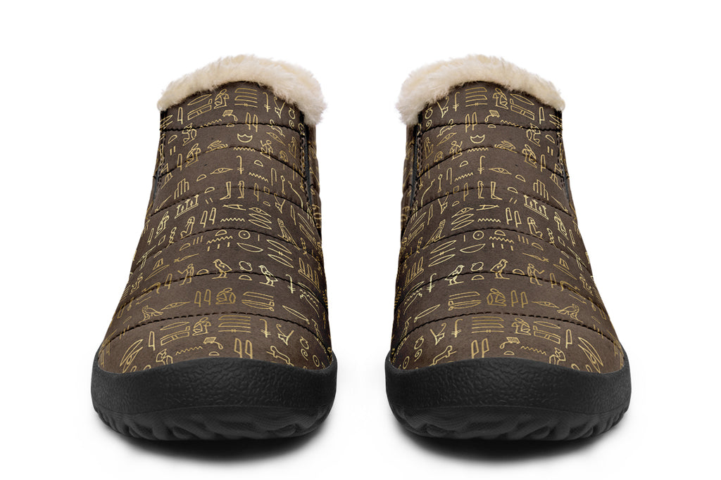 Hieroglyphics Winter Shoes - Offbeat Sweetie