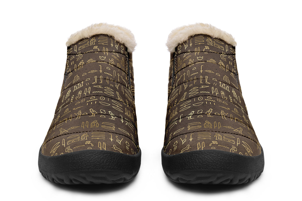 Hieroglyphics Winter Shoes - Offbeat Sweetie