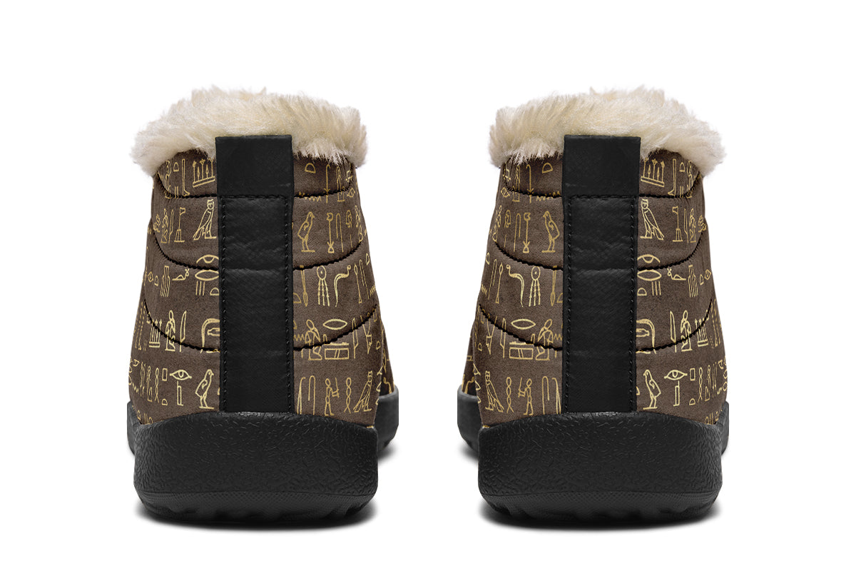 Hieroglyphics Winter Shoes - Offbeat Sweetie