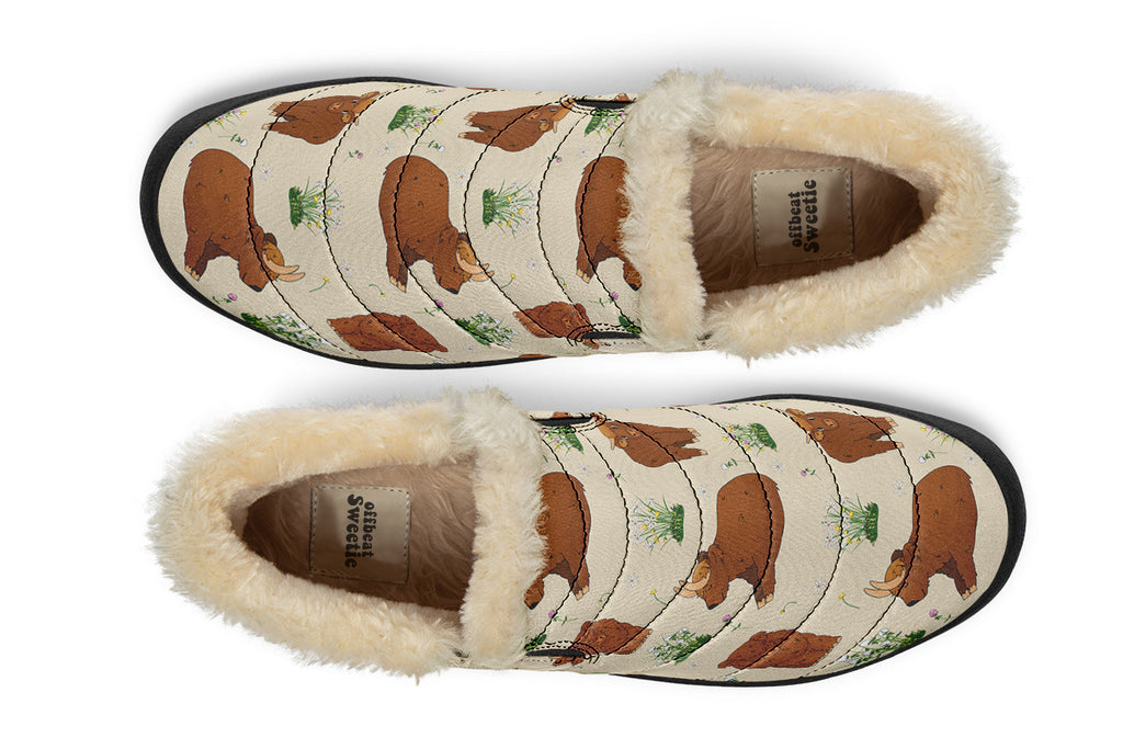 Highland Cows Winter Shoes