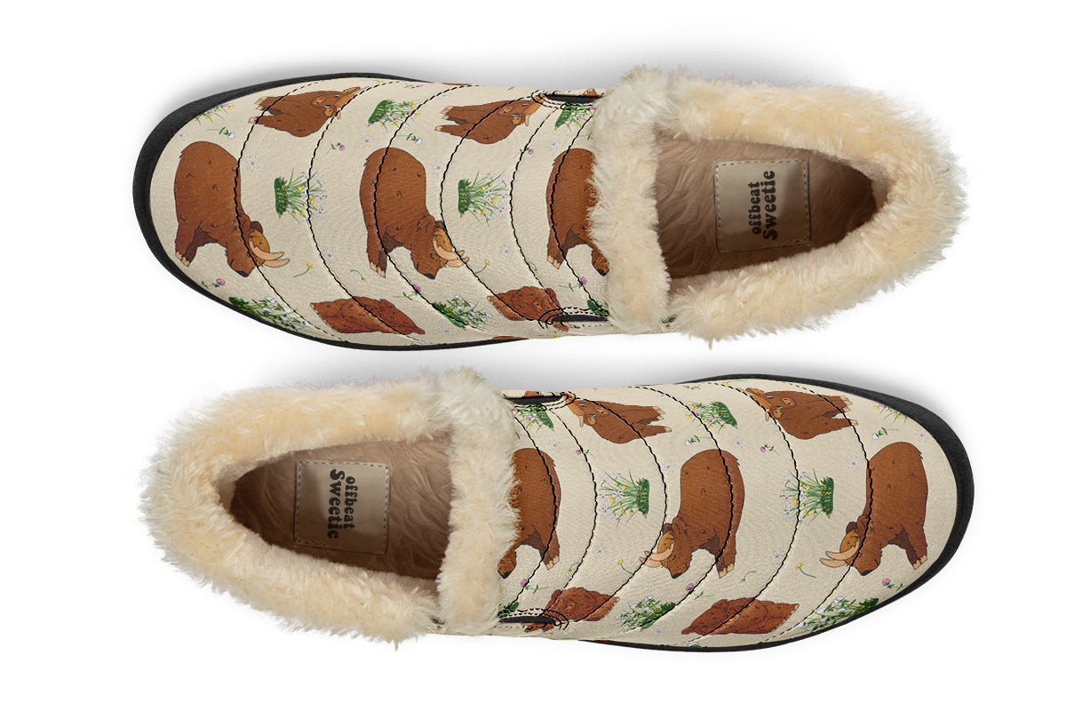 Highland Cows Winter Shoes