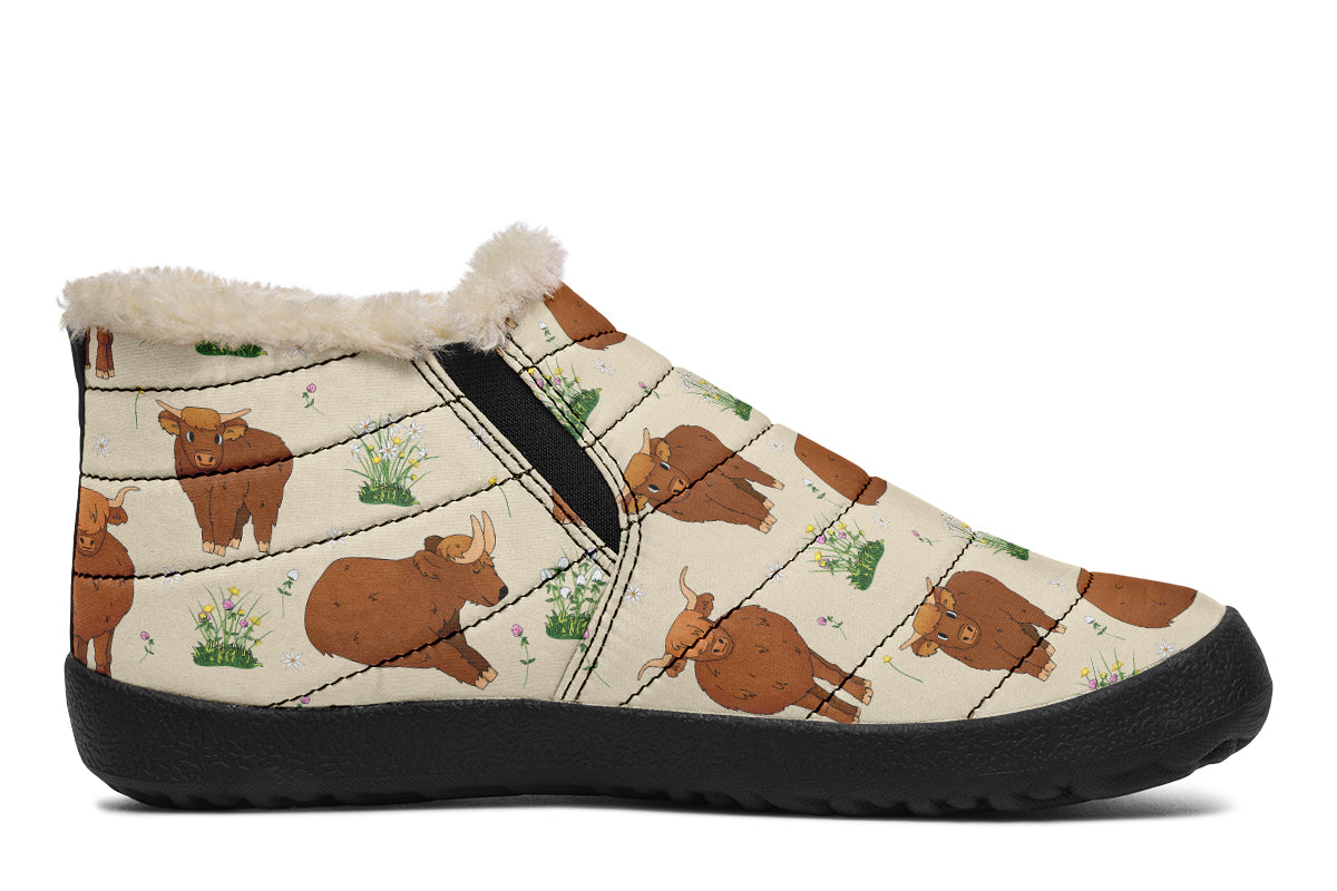 Highland Cows Winter Shoes
