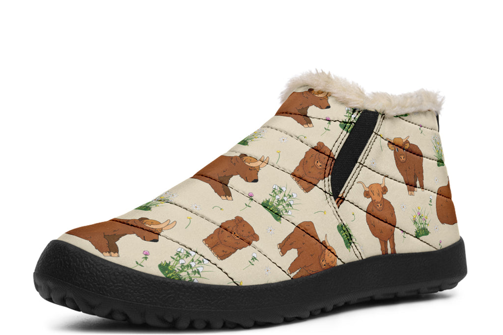 Highland Cows Winter Shoes