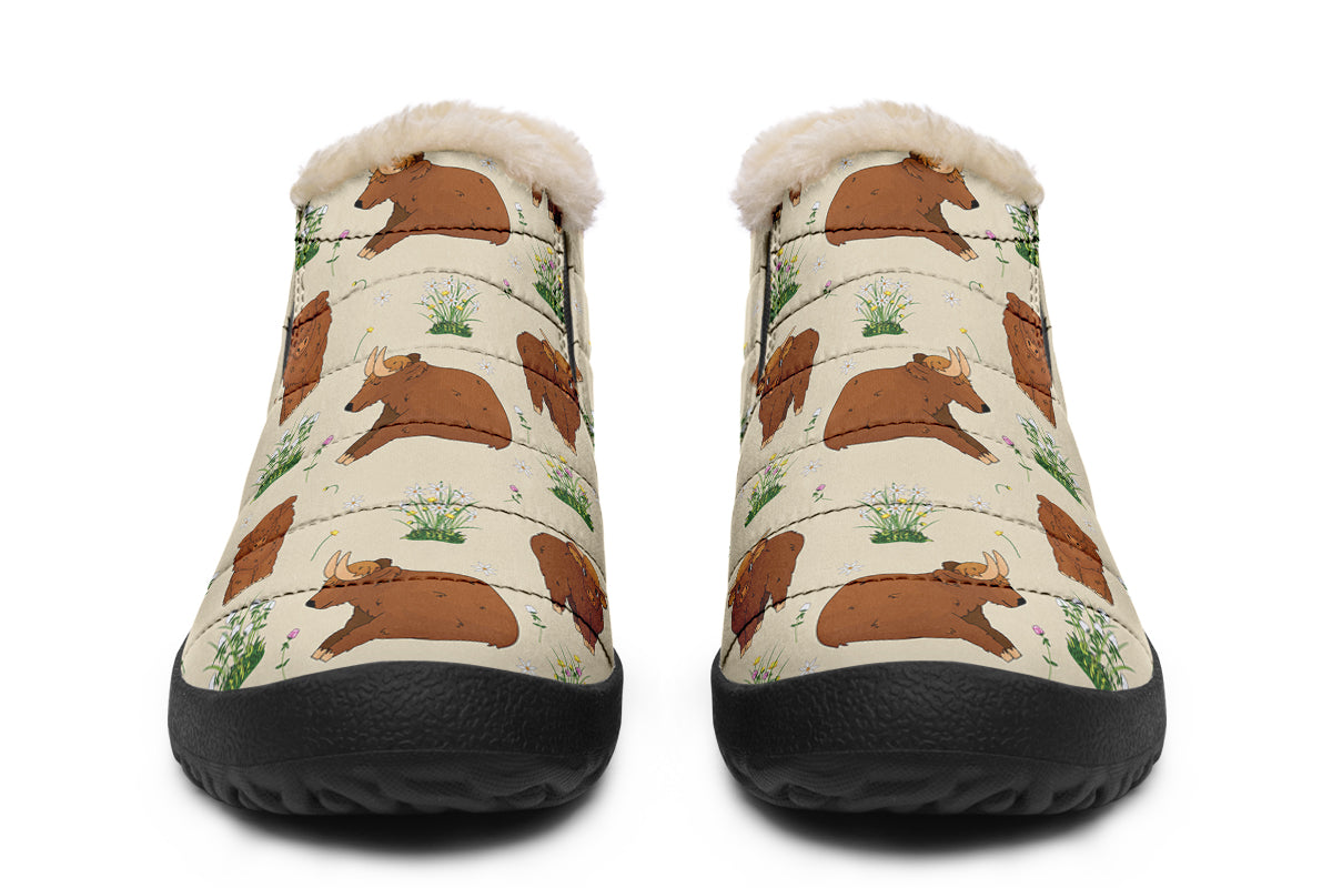 Highland Cows Winter Shoes