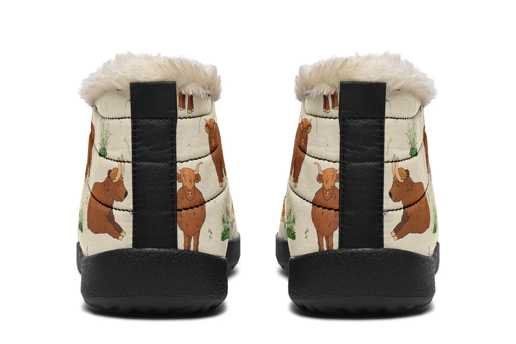 Highland Cows Winter Shoes