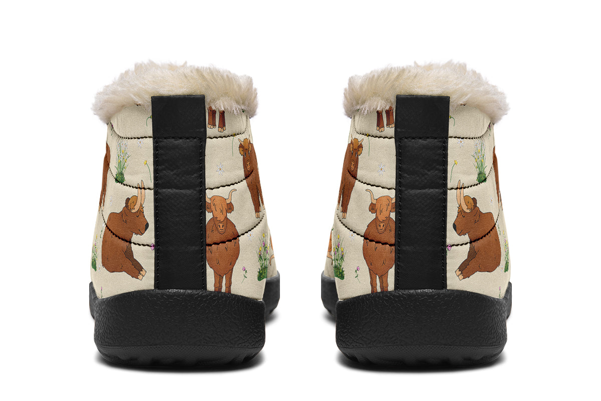 Highland Cows Winter Shoes