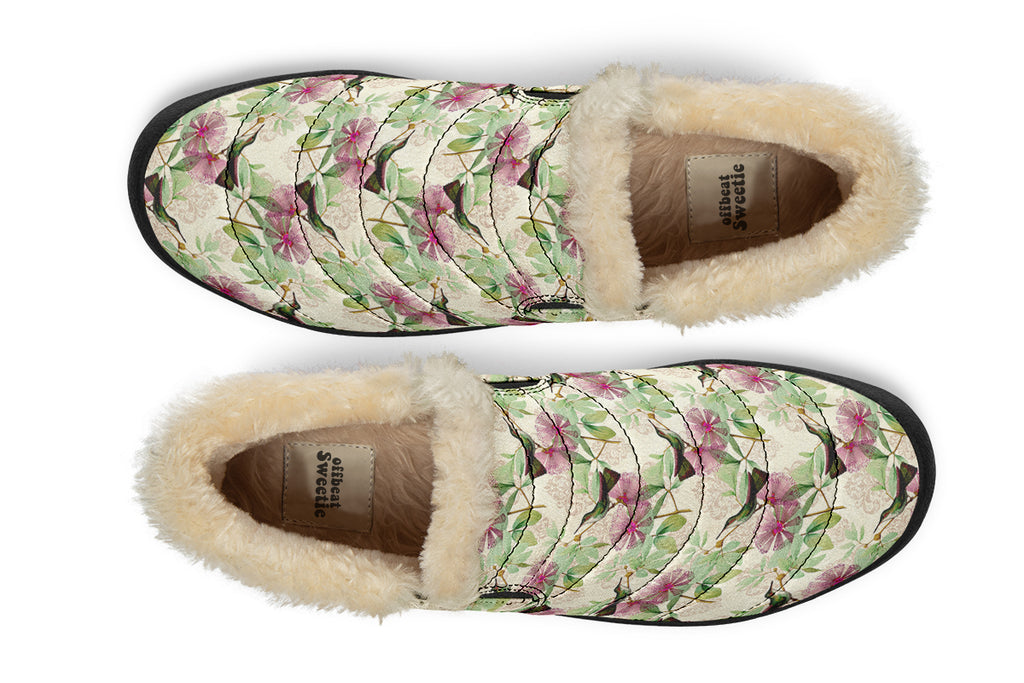 Hummingbirds Winter Shoes - Offbeat Sweetie