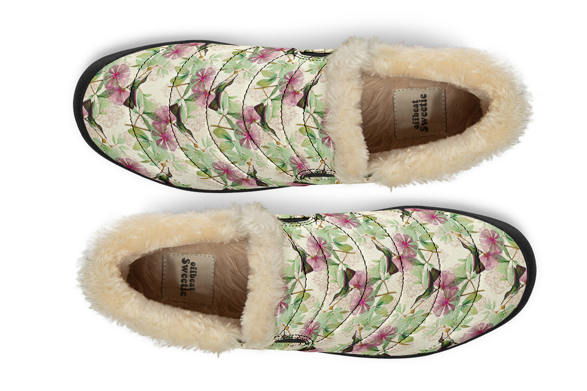 Hummingbirds Winter Shoes - Offbeat Sweetie