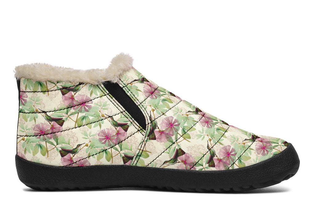 Hummingbirds Winter Shoes - Offbeat Sweetie