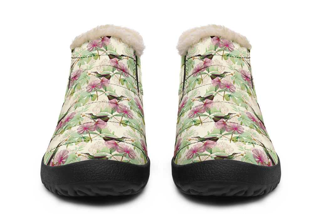 Hummingbirds Winter Shoes - Offbeat Sweetie