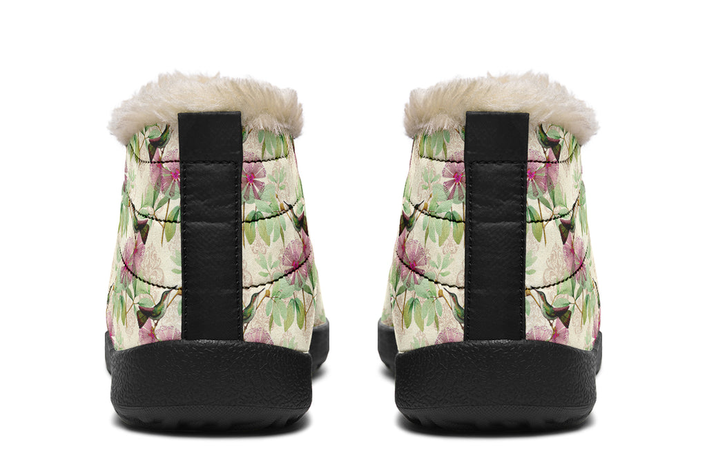 Hummingbirds Winter Shoes - Offbeat Sweetie