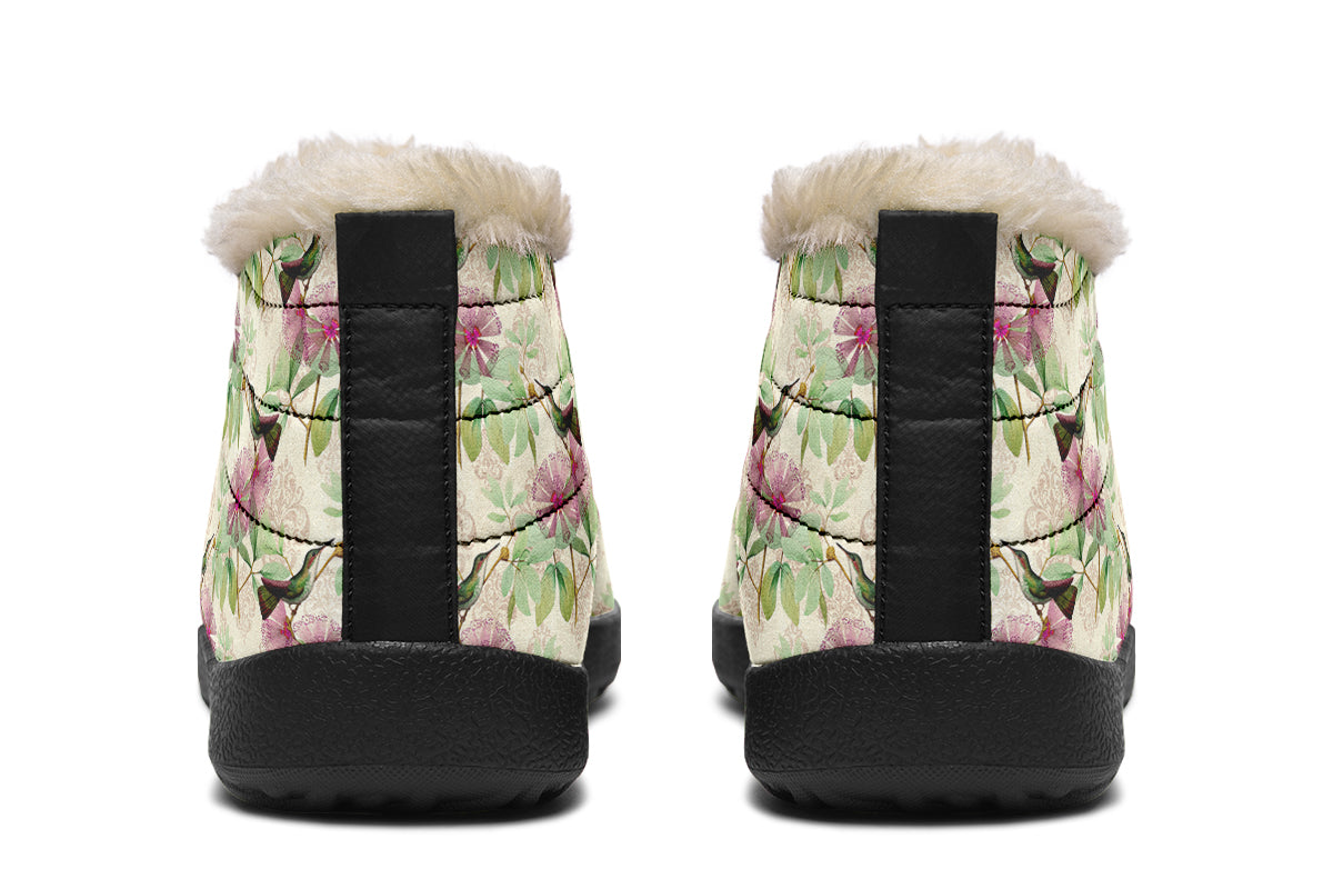 Hummingbirds Winter Shoes - Offbeat Sweetie