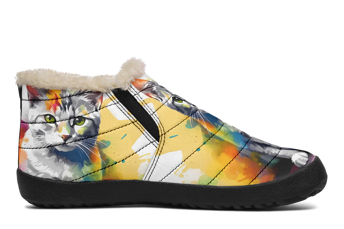 Kitty On My Foot Winter Shoes - Offbeat Sweetie