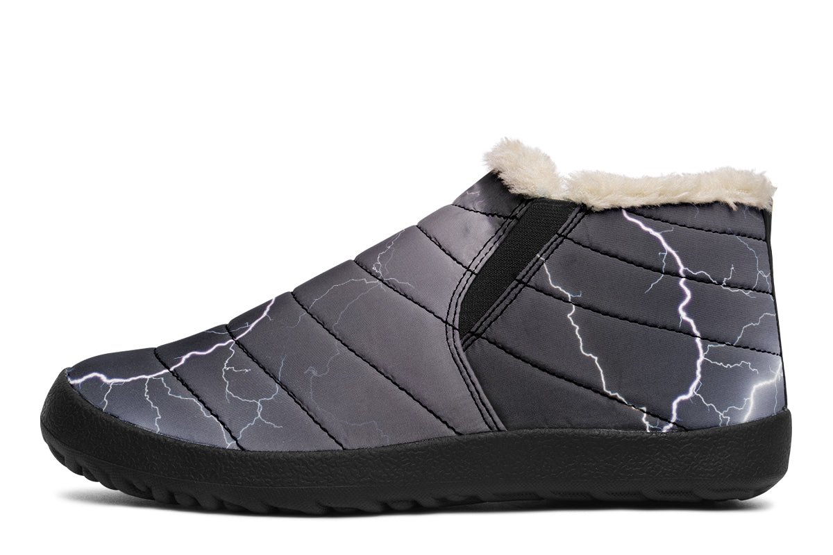Lightning Crashes Winter Shoes - Offbeat Sweetie