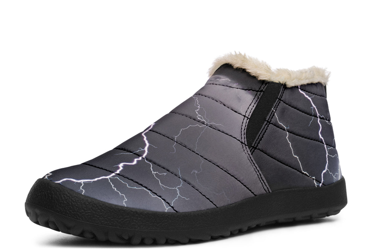 Lightning Crashes Winter Shoes - Offbeat Sweetie