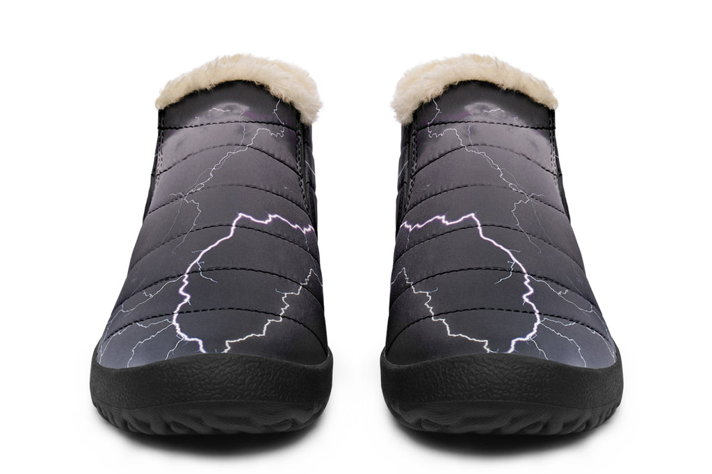 Lightning Crashes Winter Shoes - Offbeat Sweetie