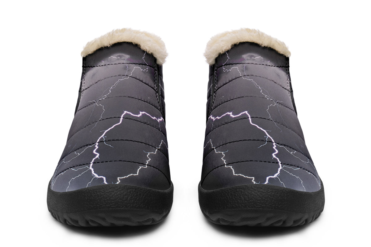 Lightning Crashes Winter Shoes - Offbeat Sweetie
