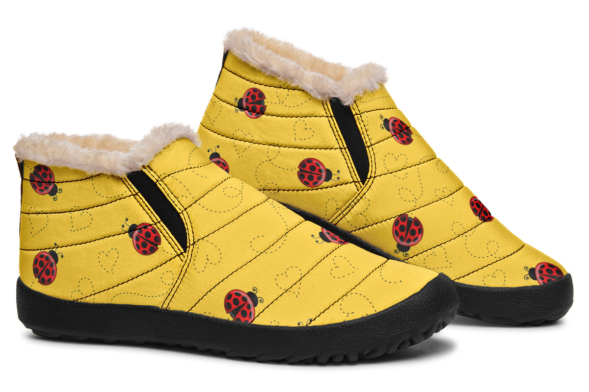 Lovely Ladybugs Winter Shoes
